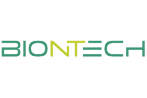 BioNTech logo, representing the biotechnology company pioneering mRNA-based medicines, immunotherapies, and next-generation treatments for cancer and infectious diseases.