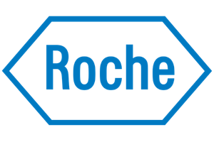 Roche logo, representing the global healthcare company and innovation partner advancing diagnostics, personalised healthcare, and transformative medicines across multiple disease areas